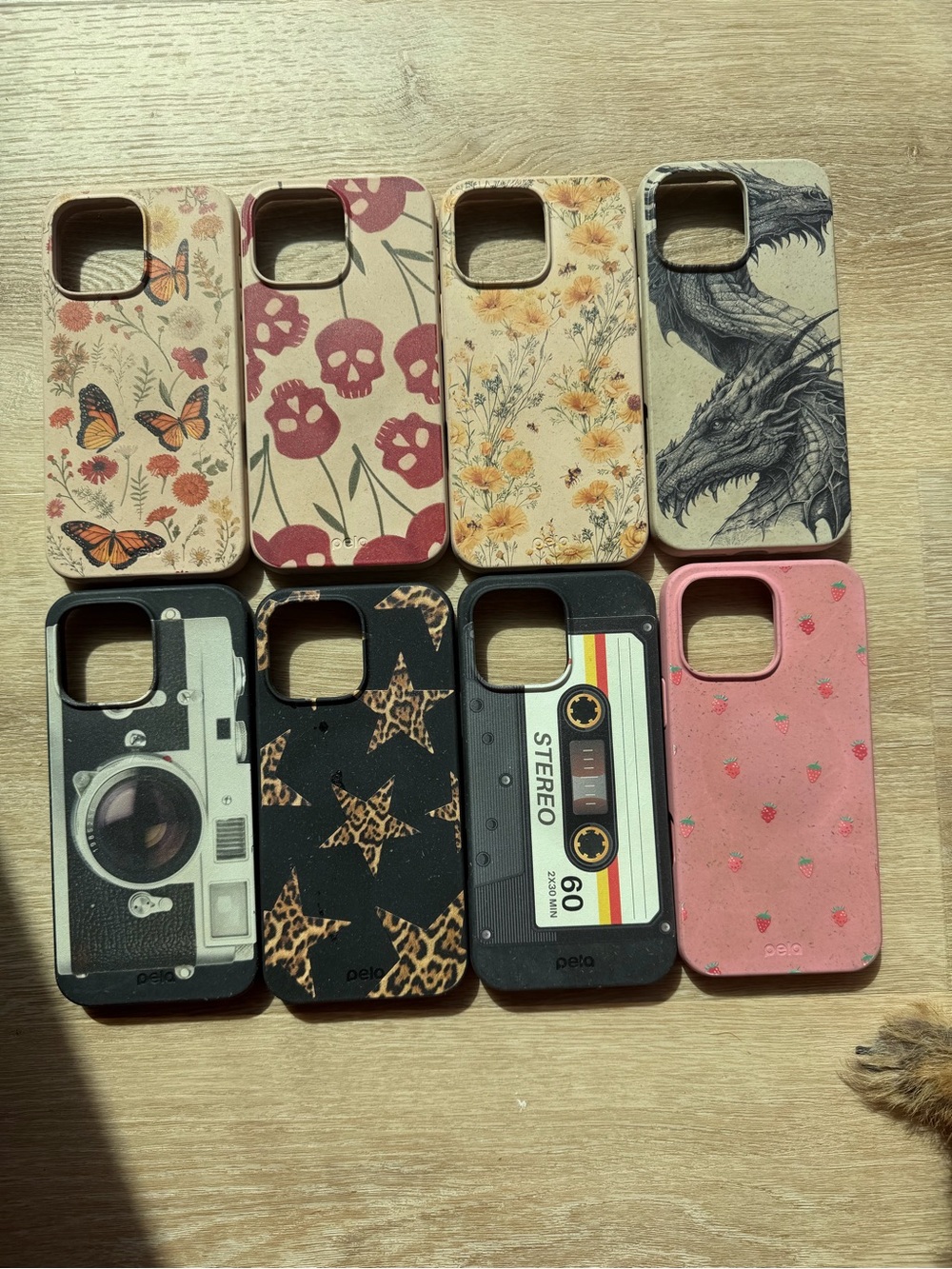 Pela Patterned Phone Case Collection - Pink, Beige, Black, Cream